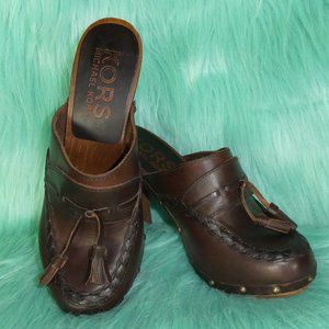 Kors Michael Kors Leather Studded Clod Hee…